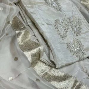 Chilly red banarasi gorgette