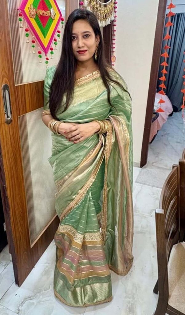 Tissue Silk with Lace Detailing