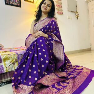 Georgette Silk Cut dana Handwork Sare