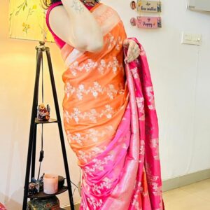 Mashru silk double shade finish